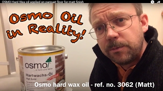 OSMO Hard Wax oil applied on parquet floor for matt finish [upl. by Gal]