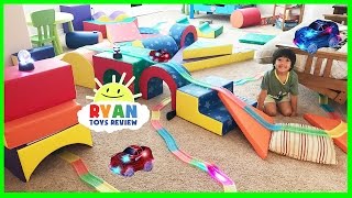 MAGIC TRACKS TOY CARS CHALLENGE AS SEEN ON TV Toys Unboxing and Kids Playtime [upl. by Eelyram107]