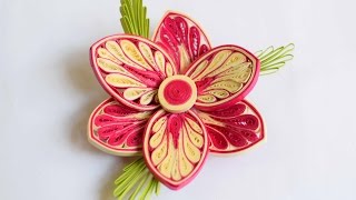 3d Quilled Flower Quilled Flower Advance Quilling [upl. by Ruthi556]