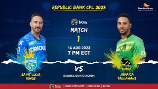 LIVE  Jamaica Tallawahs vs Saint Lucia Kings  CPL 2023 [upl. by Nalat]