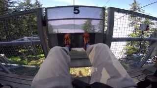 INCREDIBLEzipline through the clouds Icy Strait Point Alaska  worlds largest [upl. by Ddet]