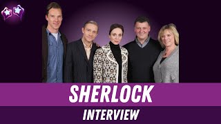 Sherlock BBC TV Cast Interview Benedict Cumberbatch Martin Freeman Amanda Abbington Steven Moffat [upl. by Aufa]