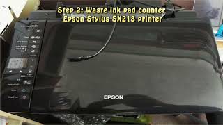 Reset Epson Stylus SX218 Waste Ink Pad Counter [upl. by Ahsilrae]