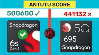 Snapdragon 6s Gen 3 vs Snapdragon 695  Antutu Score [upl. by Lali]