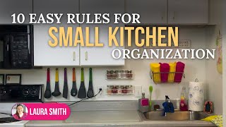 10 Easy Rules for Small Kitchen Organization  No Pantry No Problem [upl. by Anev]