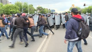 Police detain hundreds at Kazakh election protests  AFP [upl. by Teyugn]