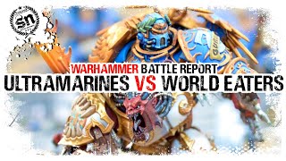 Ultramarines vs World Eaters  Warhammer 40000 Battle Report [upl. by Margaret]