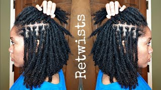 How I RETWIST My Locs  Naturally Michy [upl. by Arocat]