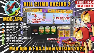 Hill Climb Racing 2 Mod Apk V 1644 Unlimited Money  Vip  HCR 2 Mod Apk V 1644 New Version 2025 [upl. by Gnivre]