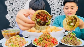 HOMEMADE SPICY PANI PURI MUKBANG  Meitei Mukbang [upl. by Tivad]