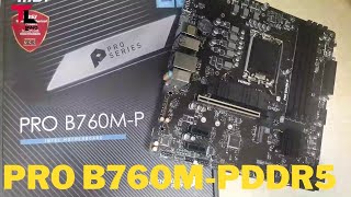 MSI pro B760M P DDR5 supported Motherboard Unboxing Tech Land [upl. by Adoh]