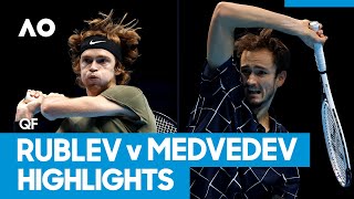 Andrey Rublev vs Daniil Medvedev Match Highlights QF  Australian Open 2021 [upl. by Coralyn]