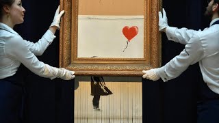 So wollte Banksy sein Bild eigentlich schreddern [upl. by Barbara298]