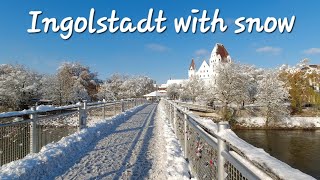 Ingolstadt with snow ❄️ Germany 🇩🇪 [upl. by Greenburg]