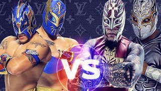 Rey Mysterio and Sin Cara Mistico Vs Kalisto and Sin Cara Hunico quotMasked Marvelsquot HD [upl. by Asuncion633]