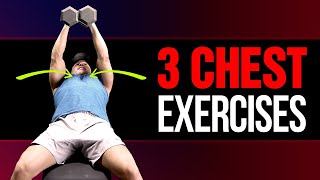 The ONLY 3 Chest Exercises You Need To Build Muscle Dumbbells Only [upl. by Anaud689]