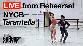 New York City Ballet  LIVE Rehearsal at The Kennedy Center quotTarantellaquot [upl. by Yelsehc]