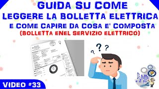 33  Guida su come leggere la bolletta elettrica e come capire da cosa è composta Enel serv elet [upl. by Bailar]