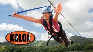 Koloa Zipline  Kauais LONGEST Zipline Tour [upl. by Aihsas172]