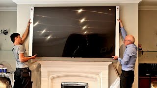 85quot Samsung Q95T Unboxing and Wall Mount Giant 4K HDR QLED TV [upl. by Swart]