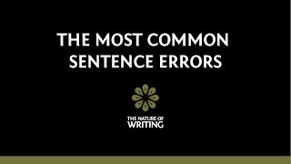 The Most Common Sentence Errors in English [upl. by Eno]