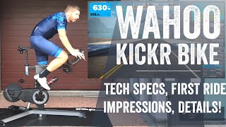 Wahoo KICKR Bike Handson Details  First Ride Impressions [upl. by Bramwell]