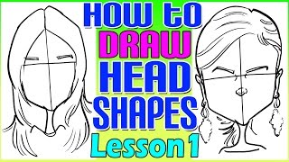 How To Draw Quick Caricature Head Shapes Lesson 1 [upl. by Yks]