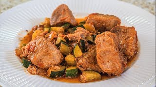 CALABACITAS CON CARNE DE PUERCO  Recetas Mexicanas Faciles [upl. by Manly]