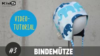 Baby Bindemütze selber nähen DIYNähTutorial [upl. by Oleic]