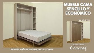 Mueble cama abatible en vertical sencillo y económico ¡Gran ahorro de espacio [upl. by Natascha243]