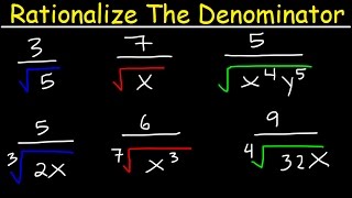 Rationalize the Denominator and Simplify With Radicals Variables Square Roots Cube Roots Algebra [upl. by Ivie]