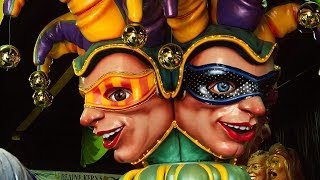 Mardi Gras World New Orleans LA  Travel Thru History Show [upl. by Yenetruoc]