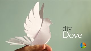 DIY Dove  Paper Craft with Templates [upl. by Nomihs]