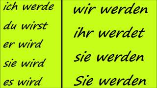 ♫ Werden Conjugation Song ♫ German Conjugation ♫ Das Lied der Konjugation von Werden ♫ [upl. by Eve]