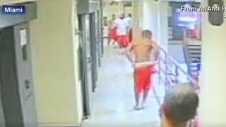 Inmates attack a fellow prisoner after cell doors open [upl. by Lara]