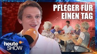 Fabian Köster macht ein Praktikum im Altersheim  heuteshow vom 14092018 [upl. by Akinohs]