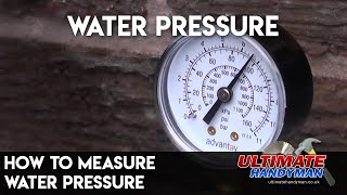 How to measure water pressure [upl. by Rosel]