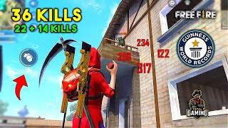 World Record 36 Kills in Duo vs Squad Must Watch Gameplay  Garena Free Fire [upl. by Skerl]