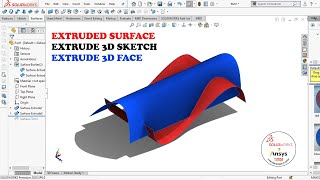 Solidworks Surface Tutorial  Extrude Surface [upl. by Sakiv]