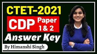 CTET2021  CDP Paper 12 Answer Key Analysis  Lets LEARN [upl. by Paryavi]