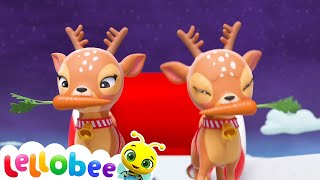 Santas Reindeer Song  Nursery Rhymes with Subtitles [upl. by Zebulen]