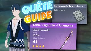 Obtenir lépée à une main dInazuma  Le trésor dun paysan Plan dArmeQuête  Genshin Impact [upl. by Aynodal]