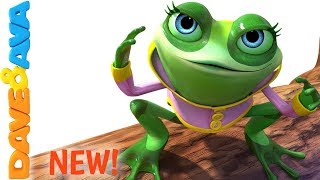 👍 Five Little Speckled Frogs  Nursery Rhymes from Dave and Ava 👍 [upl. by Asset]