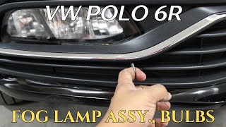 Polo 6R  Removing fog lamp assembly and fog lamp bulb [upl. by Downs520]