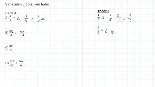 Variabelen uit breuken halen 3 HAVO [upl. by Atinauj10]