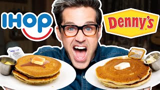 IHOP vs Dennys Taste Test  FOOD FEUDS [upl. by Odrautse135]