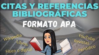 Citas y referencias bibliográficas APA ¿Wikipedia [upl. by Parrott137]