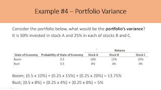 Calculating Expected Portfolio Returns and Portfolio Variances [upl. by Nitnilc]