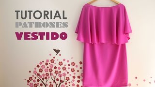 DIY Tutorial y patrones Vestido de capa para mujer [upl. by Ayotaj]