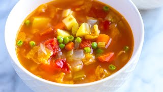 Easy Vegetable Soup Recipe [upl. by Eno]